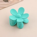 Pince à cheveux fleur vert menthe élégante avec finition mate pour coiffure quotidienne - Style Dépoli / Vert Émeraude