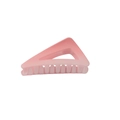 Matte gradient pink triangle hair claw clip with hollow design and strong grip teeth - Triangle
