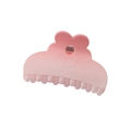 Matte sakura pink gradient flower hair claw clip with frosted resin finish for women - Flower Semicircle