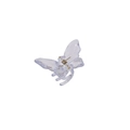 Pince à cheveux papillon transparente avec ressort doré pour coiffure élégante - Petit / Violet