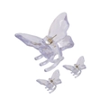 Transparentes lavendelfarbenes Schmetterling Haarklammer Set mit 3 Stücken - Kombinationsstil / Lila