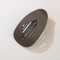 Minimalist matte dark brown oval hair claw clip with geometric diamond hollow design - Bulk Packaging / Matte Dark Coffee