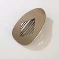 Minimalist matte khaki oval cutout hair claw clip with strong grip for styling - Matte Medium Coffee
