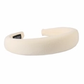 Cerchietto crema fatto a mano con tessuto spesso per un effetto volume raffinato - Tessuto Bianco Riso