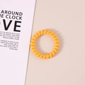 Coletero en espiral amarillo brillante estilo cable de teléfono con alta elasticidad - Naranja Brillante