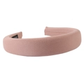 Rosafarbenes gepolstertes Haarreif aus Satin-Gewebe mit innerem Hand-Made-Etikett - #8 Hellkaffeebraun