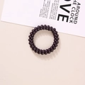 Durable dark purple spiral telephone wire hair tie with elastic resin structure - Glossy Dark Purple