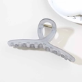 Minimalist 13cm matte grey translucent hair claw clip with golden metal spring - Matte Transparent Slate Gray