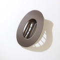 Matte mocha brown oval hollow hair clip with a modern minimalist style design - Matte Dark Coffee / Bulk Packaging