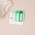 Detailed view of three rectangular candy-colored hair clips in gradient shades of green - Green Series Rectangular Clip (C4183)