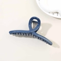 Glossy navy blue 13cm criss-cross hair claw clip in durable resin for thick hair - Glossy Navy Blue