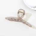 Transparent brown 13cm oversized hair claw clip with large acrylic cross design - Glossy Transparent Light Brown