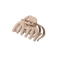 Pinza para el pelo tipo calabaza beige mate con dientes redondos para peinados - Empaque a granel / Albaricoque