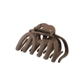 Pinza de pelo grande marrón oscuro mate para cabello grueso, accesorio de peinado - Empaque a granel / Marrón Oscuro