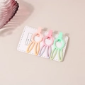Lot de 3 barrettes à cheveux oreilles de lapin mat avec dégradé de couleurs macaron - Ensemble Oreille de Lapin