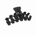Matte black large hair claw clip for thick hair with durable metal spring and modern style - 11cm N-Shaped Style / Black