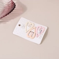 Three-piece set of cream-colored matte heart and drop hair clips, 4.5cm length each - Gradient Pink - Heart Style