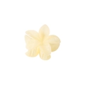 Détail de la pince à cheveux fleur crème 8cm avec finition mate et pétales en résine - Jaune Gelée (8cm)