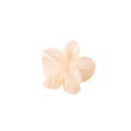 Détail de la pince à cheveux fleur de 8cm en résine crème avec vue sur le mécanisme du ressort - Abricot Gelée (8cm)