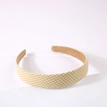 Serre-tête vichy jaune et blanc chic avec doublure antidérapante marron pour femmes - #31c Carreaux - Jaune