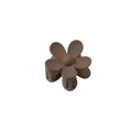 Brown flower hair claw clip with a matte jelly finish and strong metal spring - Dark Coffee / Bulk Packaging