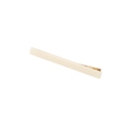 Barrette à cheveux rectangulaire minimaliste en acétate blanc ivoire et métal doré - Creamy White Texture