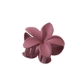 Détail de la grande pince à cheveux mate mauve en forme de frangipanier pour femmes - Rouge Vin Mat (8cm)