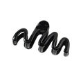 Minimalist glossy black wavy hair claw clip for elegant women updo hairstyles - Individually Packed in OPP Bag / Black