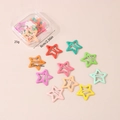 Star shaped candy colored metal hair clips set in a transparent unicorn storage box - Star Style - Ordinary Color