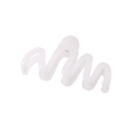 Minimalist wave shaped white hair claw clip made of durable acrylic plastic - Jelly White