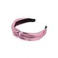 Cerchietto in PU rosa metallizzato con nodo, finitura laser e fodera antiscivolo morbida - Rosa Rossa
