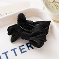 Eleganter schwarzer Satin-Haarclip mit Schleife für Pferdeschwanz und Hochsteckfrisuren - Großpackung / Schwarz