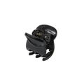 Mini 1.5cm gloss black hair claw clip with durable metal spring for hair styling - Black