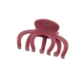 Grande molletta per capelli rosa in plastica lucida dal design minimalista per donna - Rosa Rosso Lucido / Confezione sfusa