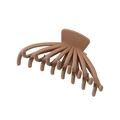 Grande molletta per capelli opaca marrone moka a forma di polpo per capelli folti - Caffè Chiaro Opaco (Sfuso)
