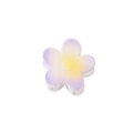 Pince à cheveux fleur de frangipanier avec dégradé violet et jaune brillant - 4.5CM (Vrac) / Violet