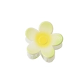 Pince à cheveux fleur de frangipanier avec dégradé jaune et vert élégant - 4.5CM (Vrac) / Vert