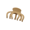 Large matte apricot shark hair claw clip in a minimalist style for thick hair - Matte Khaki