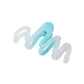 Haarklammer mit blau-weißem Farbverlauf, Wellendesign und matter Harzoberfläche - Einzeln Einzeln Verpackt / Blau Wellig Verlauf