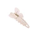 Elegante molletta per capelli a farfalla rosa pesca con finitura opaca e oro - Albicocca Opaco (Sfuso)
