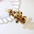 Elegant butterfly hair claw clip with classic tortoiseshell leopard print patterns - Butterfly - Yellow Leopard (Bulk)
