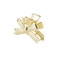 Elegante pinza de metal dorado con lazo para el cabello y estilo minimalista refinado - Empaque a granel / Lazo / Dorado