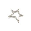 Pinza para el cabello minimalista de estrella en aleación plateada con acabado metálico - Empaque a granel / Pentagrama / Plateado