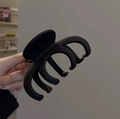 Grande molletta per capelli nero opaco con finitura satinata per capelli folti da donna - Nero Opaco / Confezione sfusa