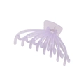 Grande pince à cheveux mate lavande avec design pieuvre pour cheveux épais en résine violette - Violet Jelly (Vrac)