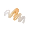 Eleganter großer Haarclip in Wellenform mit orangefarbenem Farbverlauf und Matt-Effekt - Einzeln Einzeln Verpackt / Orange Wellig Verlauf