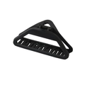 Pince à cheveux triangle géométrique noir mat au design minimaliste de style français - Noir