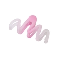 Pink and white gradient wave-shaped matte hair claw clip with minimalist S-curve design - Loose Without Packaging / Purple Wavy Gradient