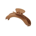 Minimalist matte khaki large hair claw clip in a sleek geometric curved design - Khaki / Bulk Packaging