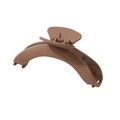 Matte brown geometric large hair claw clip with non-slip teeth for thick hair - Light Brown / Bulk Packaging